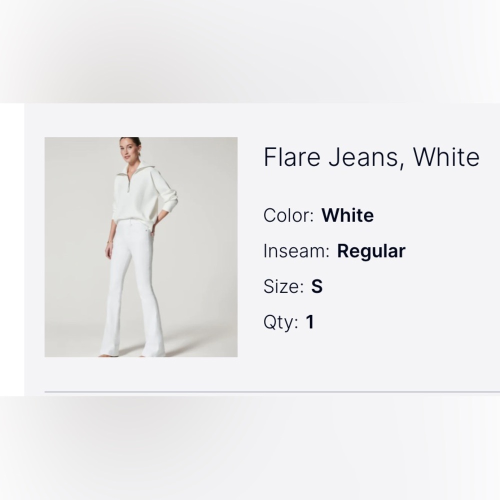 Never been worn with tags SPANX white jeans.